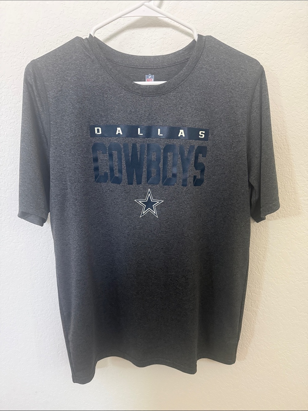 NFL Dallas Cowboys Charcoal and Navy Logo Tee